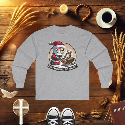 Santa knows the real gift Long Sleeve T-shirt